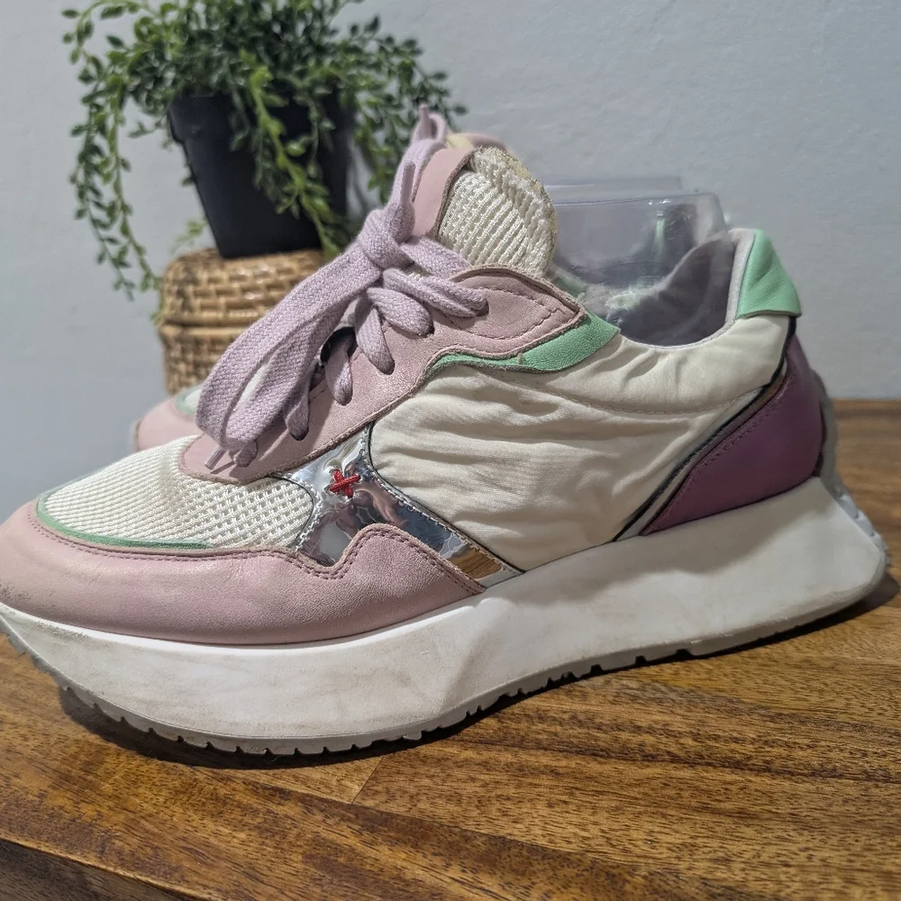 michele milano  lopriore  chunky‎ Women's Sneakers in Pink and White